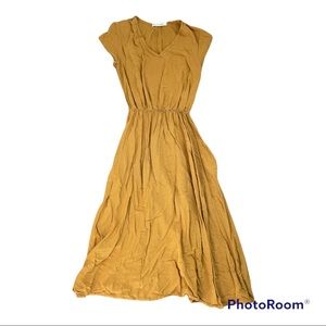 Mustard midi dress